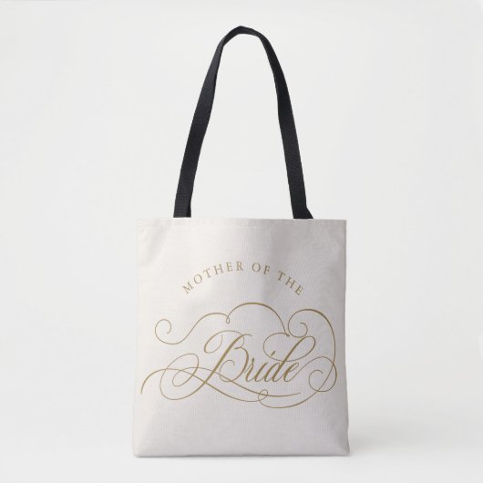 Moderne kalligrafie goud Moeder van de bruid Tote Bag (Voorkant)