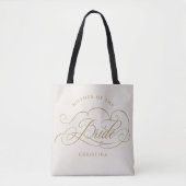 Moderne kalligrafie goud Moeder van de bruid Tote Bag (Voorkant)