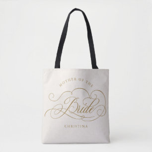 Moderne kalligrafie goud Moeder van de bruid Tote Bag