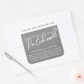 Moderne kalligrafie Gray Kraft Paper Candle Labels (Envelop)