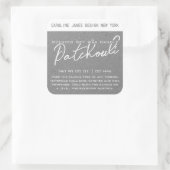 Moderne kalligrafie Gray Kraft Paper Candle Labels (Tas)