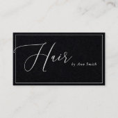 Moderne kalligrafie haarstylist visitekaartje (Voorkant)