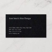 Moderne kalligrafie haarstylist visitekaartje (Achterkant)