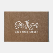 Moderne kalligrafie handgeschreven script bijtend deurmat (Voorkant)