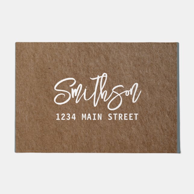 Moderne kalligrafie handgeschreven script bijtend deurmat (Voorkant)