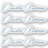 Moderne kalligrafie Handtekening Vinyllabel Sticker (Voorkant)
