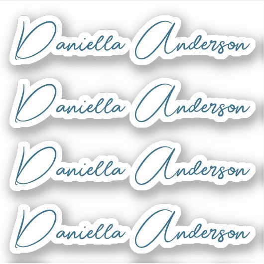 Moderne kalligrafie Handtekening Vinyllabel Sticker (Voorkant)