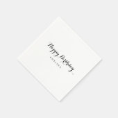 Moderne kalligrafie Happy Birthday Servet (Hoek)