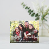 Moderne kalligrafie Happy Hanukkah-serie Foto Briefkaart (Staand voorkant)