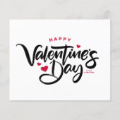Moderne kalligrafie Happy Valentine Day Card (Voorkant)