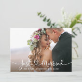 Moderne kalligrafie Harart. Gehuwd Foto Aankondiging (Staand voorkant)