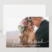 Moderne kalligrafie Harart. Gehuwd Foto Aankondiging (Voorkant / Achterkant)