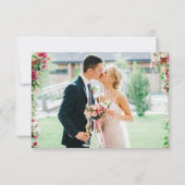 Moderne kalligrafie Hardefoto's Weddenschap Bedankkaart (Achterkant)