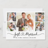 Moderne kalligrafie Harm 5 Fotobruiloft Aankondiging (Voorkant)