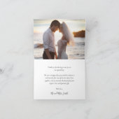 Moderne kalligrafie hart 6 foto collage bruiloft bedankkaart (Binnen)