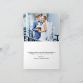 Moderne kalligrafie Hart bruiloft FOTO Bedankkaart (Binnen)