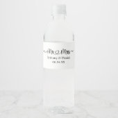 Moderne kalligrafie Hart Mijnheer en Mevrouw Huwel Waterfles Etiket (Voorkant)