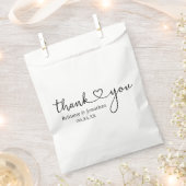 Moderne kalligrafie Hart Weddenschap Bedankt Bedankzakje (Geknipt)