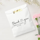 Moderne kalligrafie Hart Weddenschap Bedankt Bedankzakje (Gezegeld)