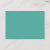 Moderne kalligrafie Hart Wedding QR RSVP Blauwgroe Informatiekaartje (Achterkant)