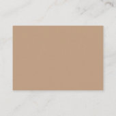 Moderne kalligrafie Hart Wedding QR RSVP Taupe Informatiekaartje (Achterkant)