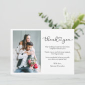 Moderne kalligrafie Hartschrift bruiloft Bedankkaart (Staand voorkant)