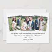 Moderne kalligrafie Heart Script 4 Fotobruiloft Bedankkaart (Achterkant)