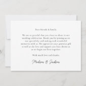 Moderne kalligrafie Heart Wedding Foto Bedankkaart (Achterkant)