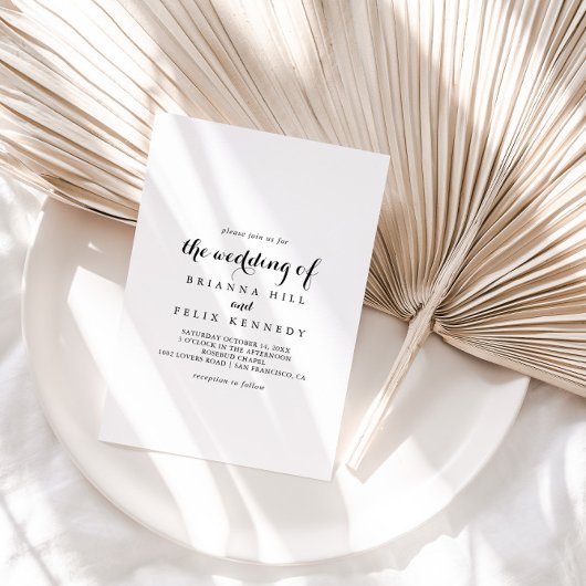 Moderne kalligrafie Het huwelijk van Kaart