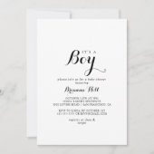 Moderne kalligrafie Het is een Baby shower van een Kaart (Voorkant)