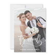 Moderne kalligrafie Het is officieel Huwelijk