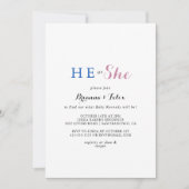 Moderne kalligrafie Hij of zij laat zien Kaart (Voorkant)
