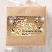 Moderne kalligrafie honingbrandepot etiket (Insitu)