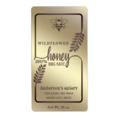 Moderne kalligrafie honingbrandepot etiket (Voorkant)