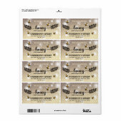 Moderne kalligrafie honingbrandepot etiket (Full Sheet)