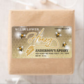 Moderne kalligrafie honingbrandepot etiket (Insitu)