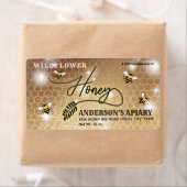 Moderne kalligrafie honingbrandepot etiket (Insitu)