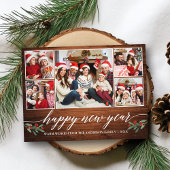 Moderne kalligrafie Hood 5 Foto Happy Nieuwjaar Briefkaart