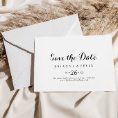 Moderne kalligrafie horizontaal huwelijk save the date