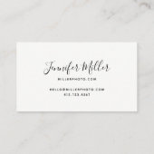 Moderne kalligrafie Hot-roze Waterverf | Bedrijfst Visitekaartje (Achterkant)