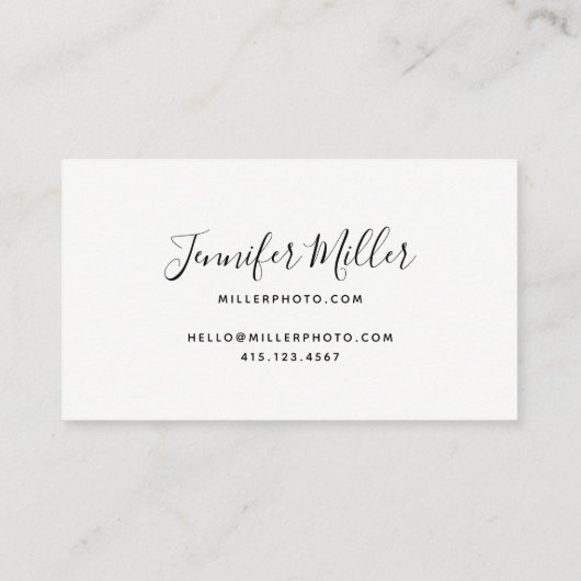 Moderne kalligrafie Hot-roze Waterverf | Bedrijfst Visitekaartje (Achterkant)