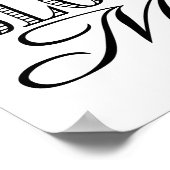 Moderne kalligrafie Houd rustig en bedrukt Mary Poster (Hoek)