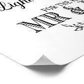 Moderne kalligrafie Houd van vonkdruk Poster (Hoek)