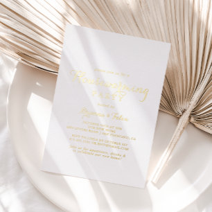 Moderne kalligrafie Housewarming Party Goud   Folie Uitnodiging