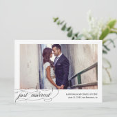 Moderne kalligrafie | huwelijksaankondiging kaart (Staand voorkant)