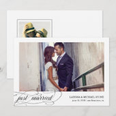 Moderne kalligrafie | huwelijksaankondiging kaart (Voorkant / Achterkant)