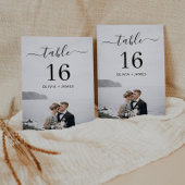 Moderne kalligrafie Huwelijksfoto Tafelnummer