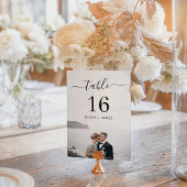 Moderne kalligrafie Huwelijksfoto Tafelnummer