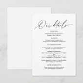 Moderne kalligrafie, huwelijksgegevens en informatiekaartje (Voorkant / Achterkant)