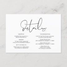 Moderne kalligrafie, huwelijksgegevens, informatie